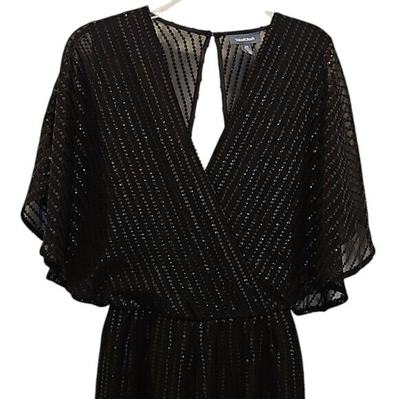 Modcloth Twinkle Like Starlight Wide Leg Sequined Jumpsuit Size XS New Party - Picture 3 of 14